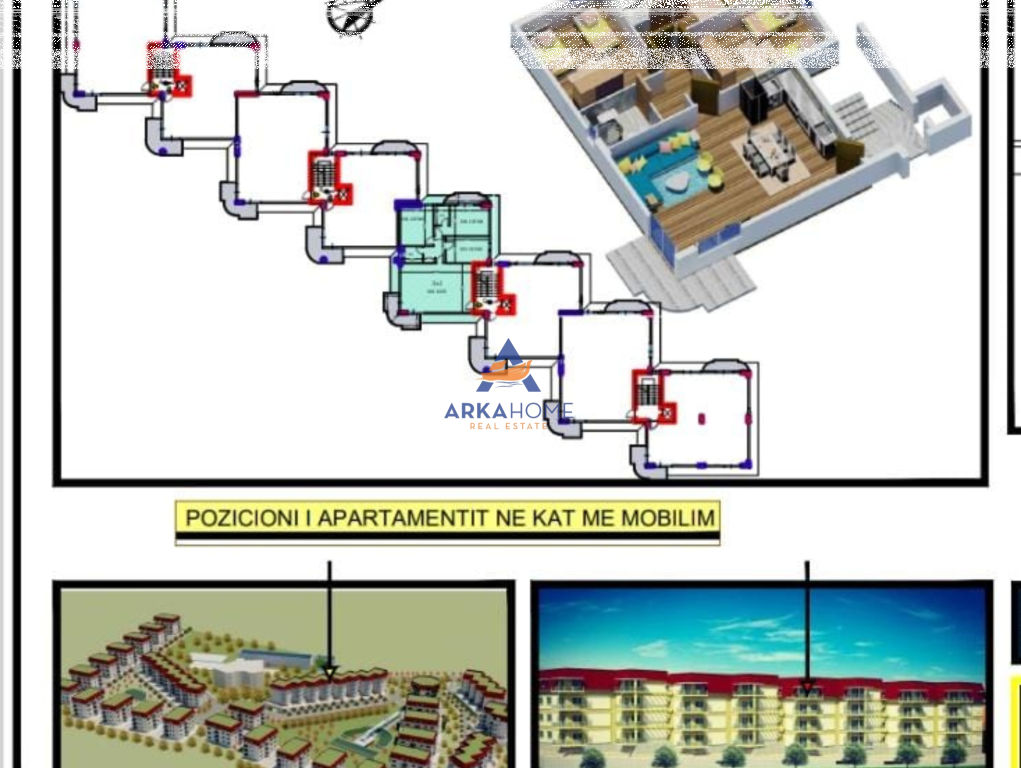 SHITET APARTAMENT 3+1+BALLKONE "LAKE LAND, FARKË" 344.000 EURO
