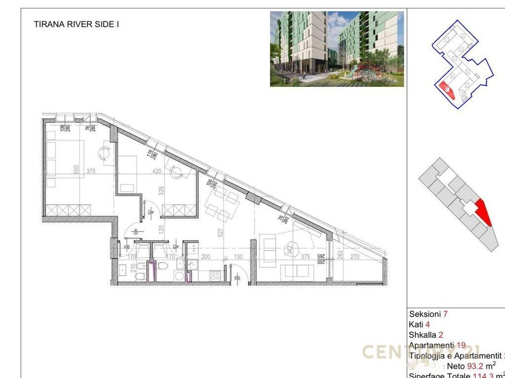 Ofrojme apartament per shitje tek Rruga e Kavajes,Riverside Residence