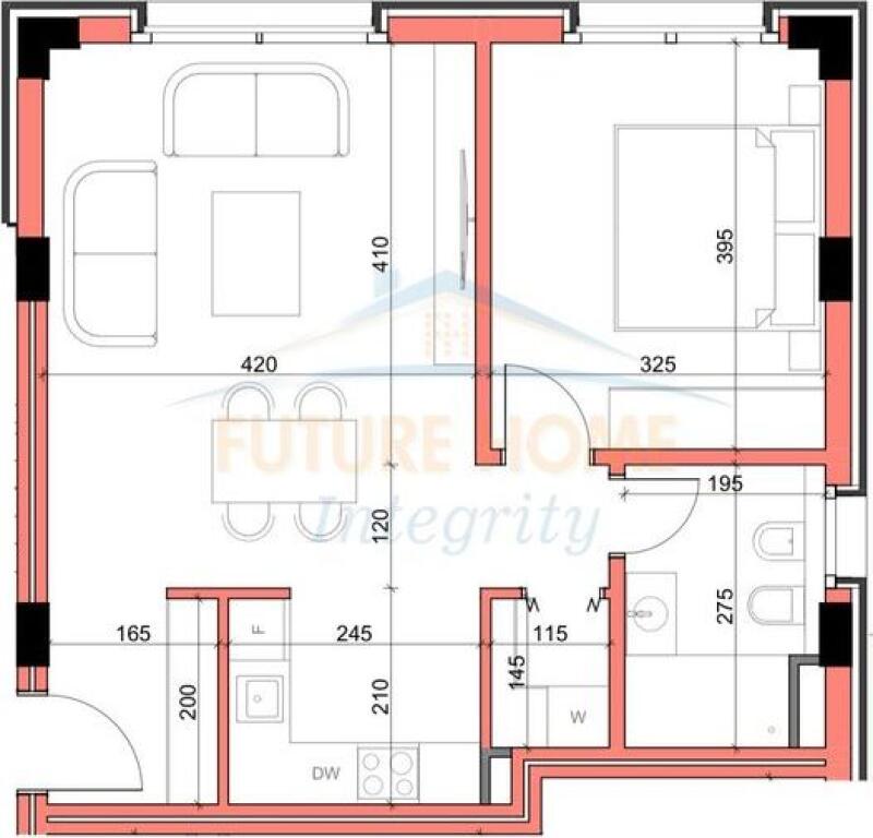 Apartament 1+1+Post Parkimi, Maison De La Terre Residence!