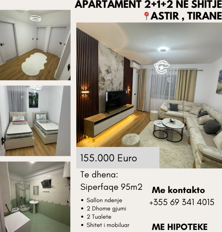 Apartment 2+1+2 for sale in Astir