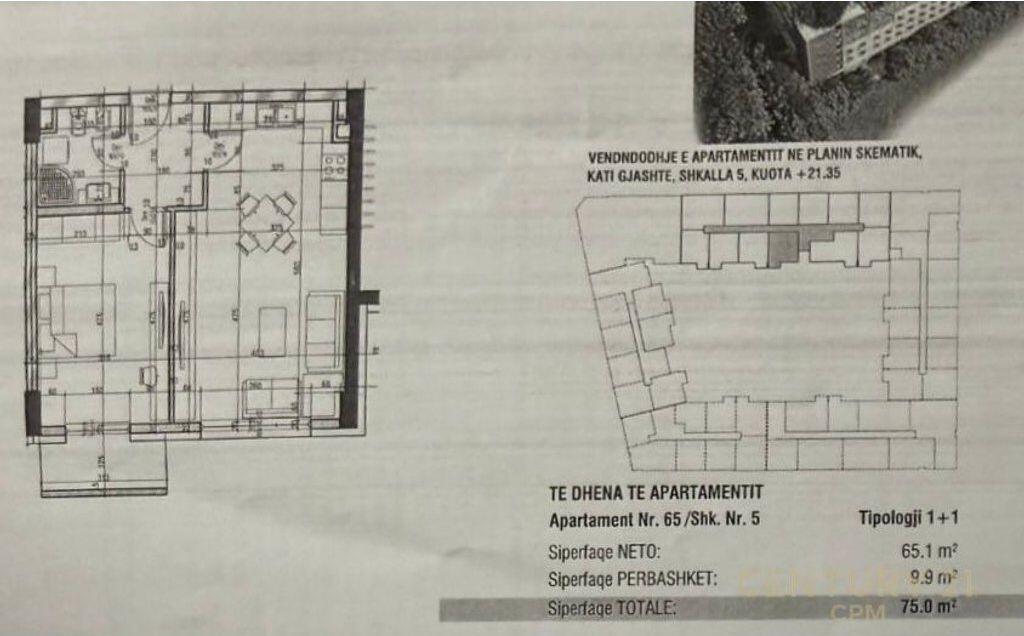 SHESIM APARTAMENT 1+1 TEK URBAN GATE, ASTIR ! 101,000 € Sip. Totale  75m2