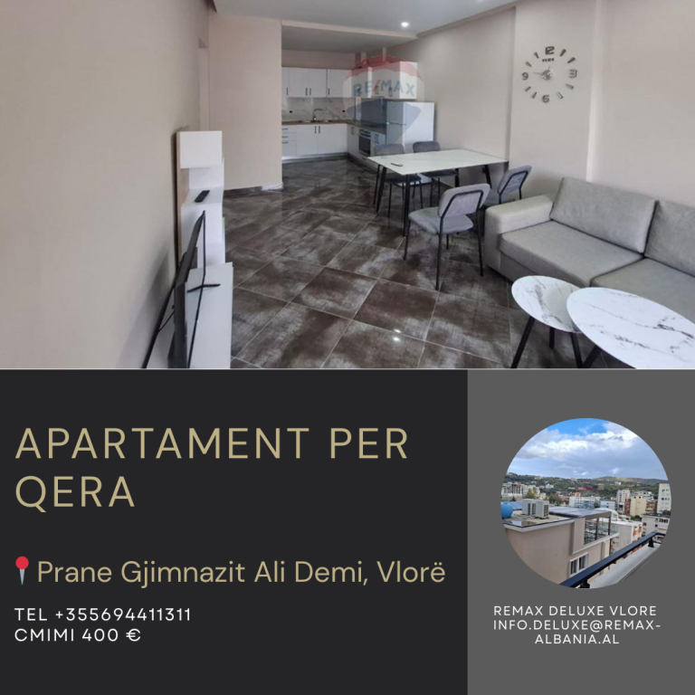 1+1 Apartment for Rent – Vlorë