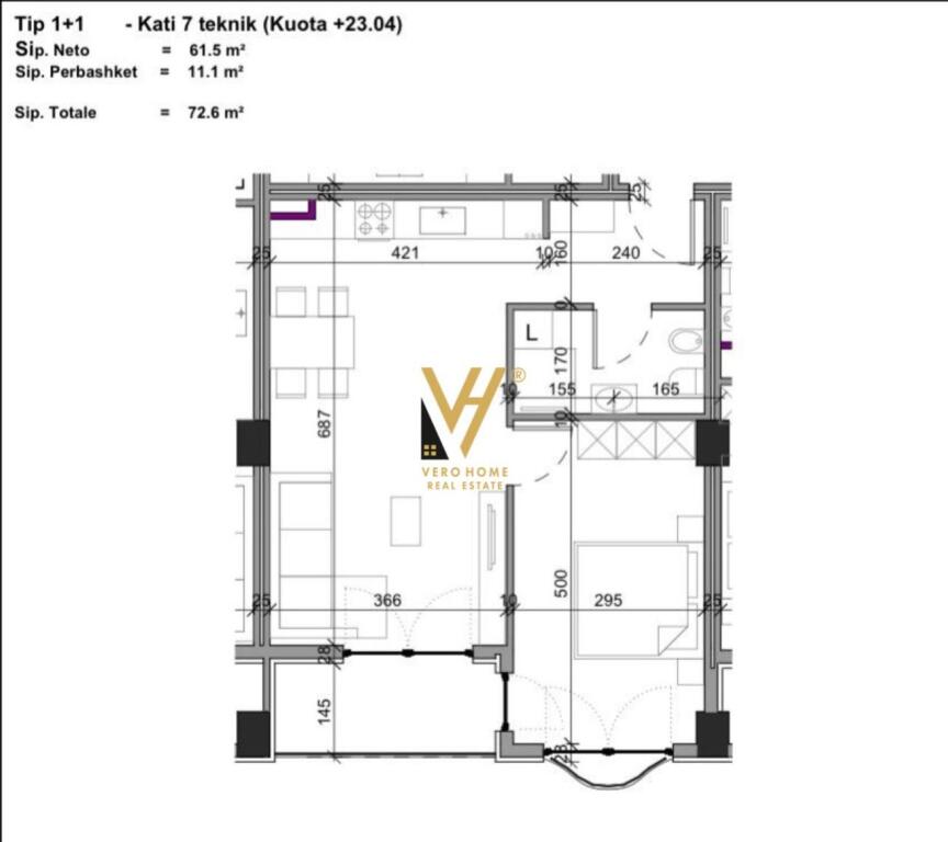 SHITET APARTAMENT 1+1+BLK NE PASKUQAN 83.500 EURO