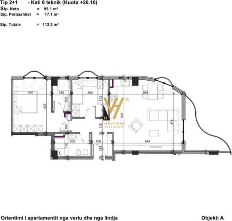 SHITET APARTAMENT 2+1+BLK NE PASKUQAN 129.000 EURO