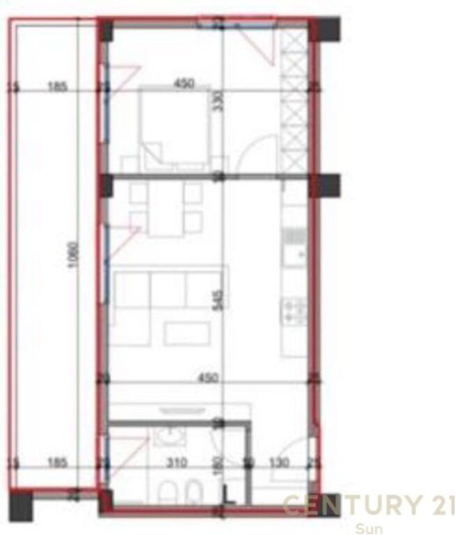 APARTAMENT 1+1 PER SHITJE PRANE GLOBE! 122,000 €