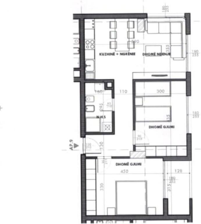 🏢Ish Fusha Aviacionit, Rruga Beniamin Kruta shitet apartament 2+1, 135,320Euro