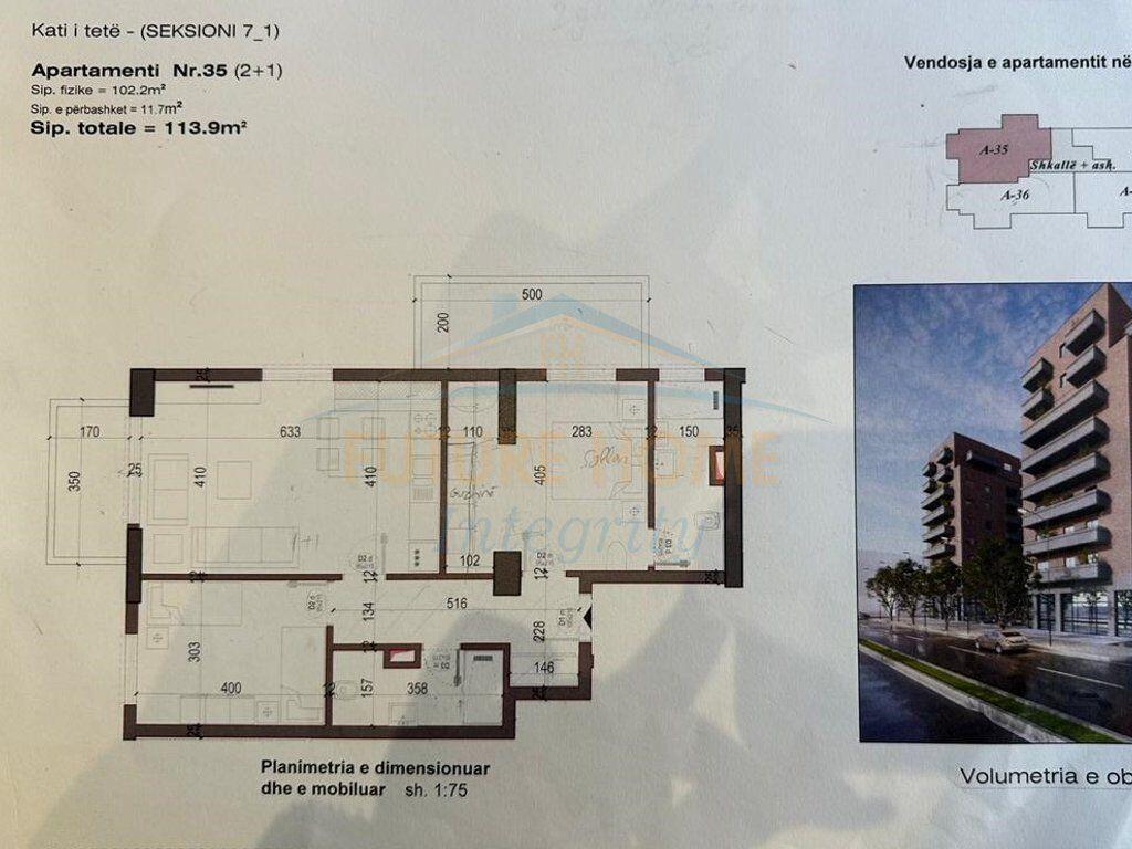 Shitet, Apartament 2+1+2, Residenca Metropolitane, Kamëz. Përshkrimi