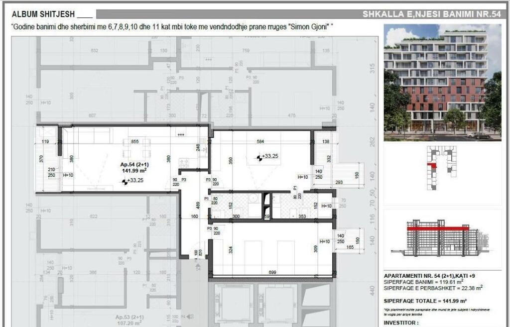 SHITET APARTAMENT 2+1 ISH FUSHA E AVIACIONIT 208.700 EURO