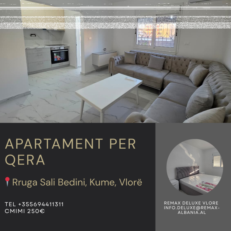 PRIVATE 1+1 HOUSE FOR RENT – KUME, VLORË