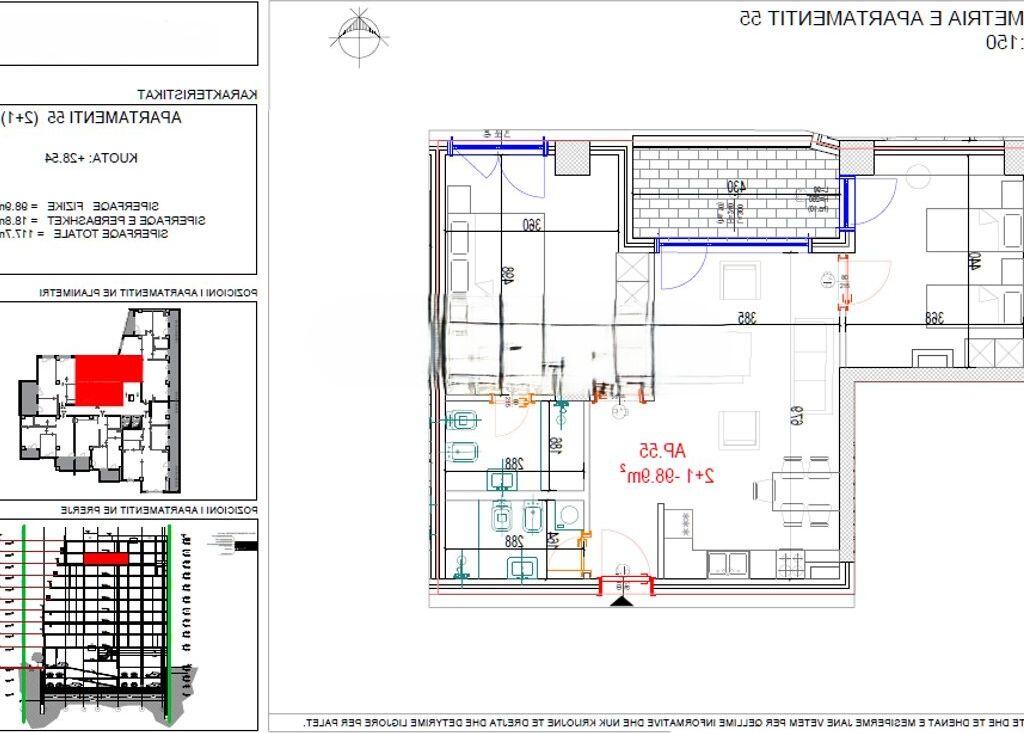 DON BOSKO, SHESIM APARTAMENT 2+1+POST PARKIMI ! 250,000 €