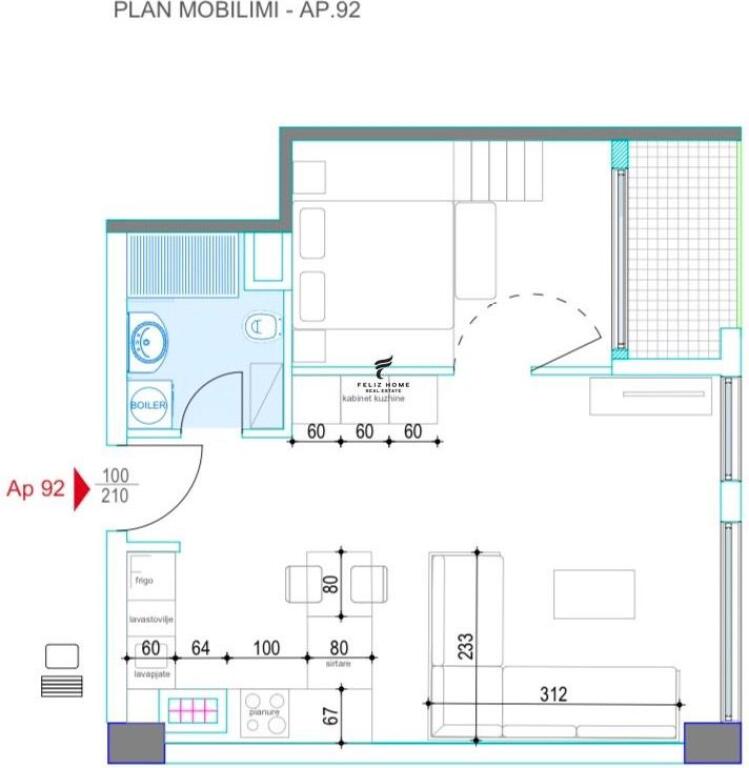 SHITET APARTAMENT 1+1 SHESHI SKENDERBEJ 325.000 EURO