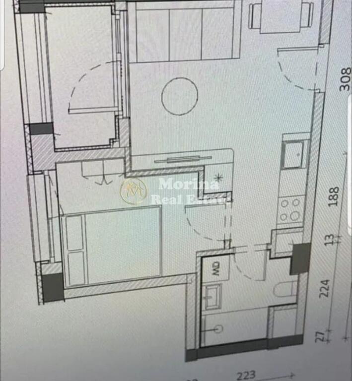 Shitje | Apartament 1 + 1 | Ali Demi- Rezidenca Kadiu | 64,000 €