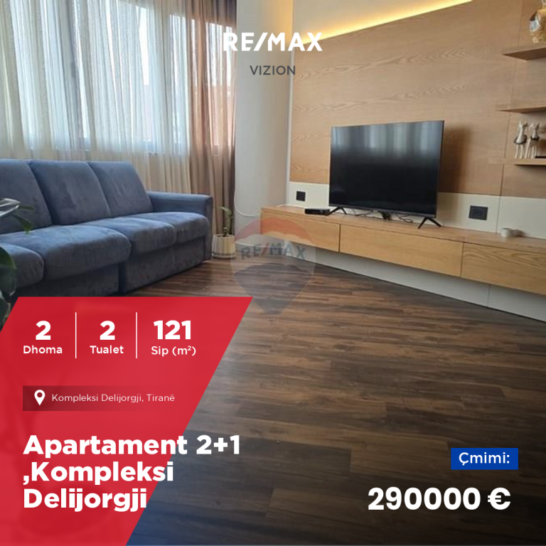 VENDESI APPARTAMENTO 2+1, COMPLESSO DELIJORGJI!