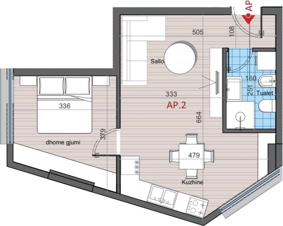 💥OKAZION ✨Shesim Apartament 1+1 + Ballkon | 📍Colonnade Residence, Rruga Dritan Hoxha