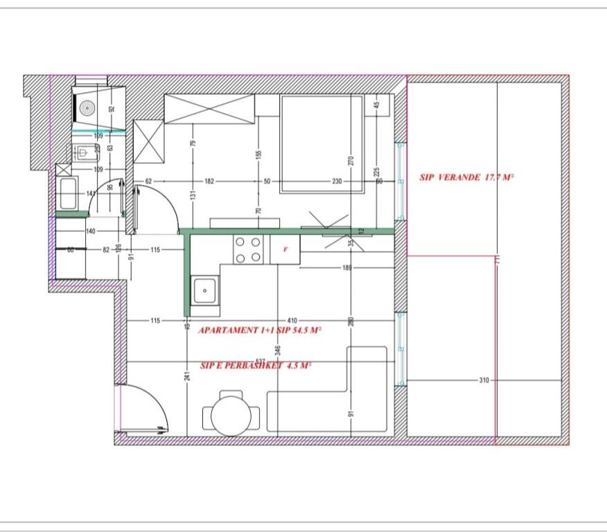 Tek Komuna e Parisit, Prane Rrethrrotullimit, Shitet Apartament 1+1 ne pallat te ri (me 2 ashensore),
