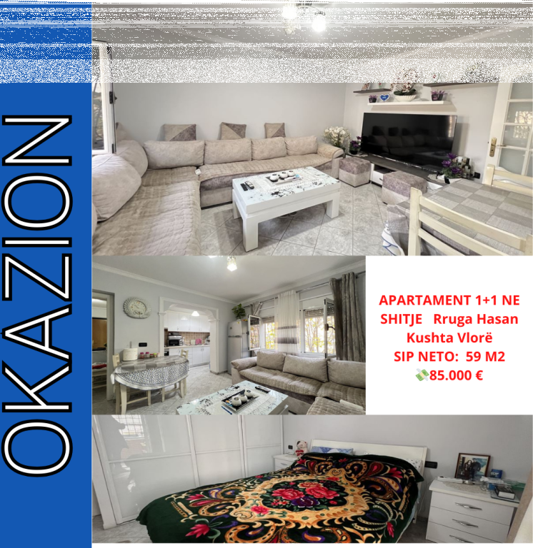  Apartament 1+1 në Shitje