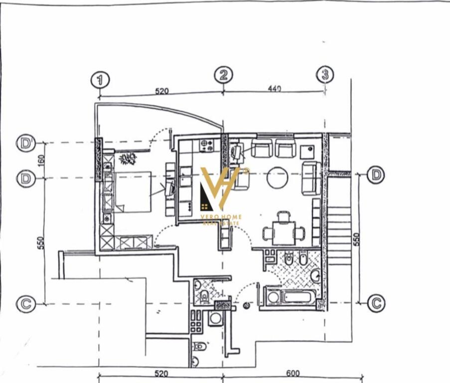 SHITET APARTAMENT 1+1 TE ISH-STACIONI I TRENIT 16.500.000 LEKE