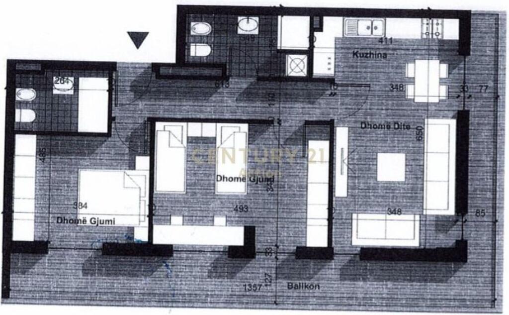 Apartment 2+1+2 for Sale Univers City Complex, QTU 130,000 € Total Area 128m2