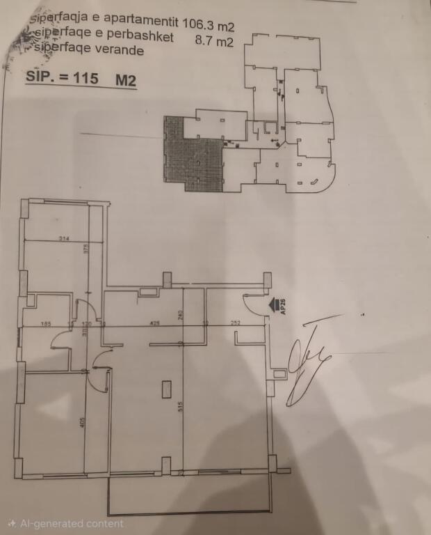 Apartament 2+1 pee shitje prane Shkolles se Kuqe