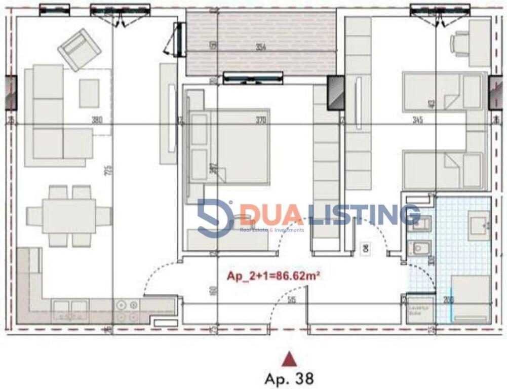 SHITET 2+1 TEK RING SIDE REZIDENCE