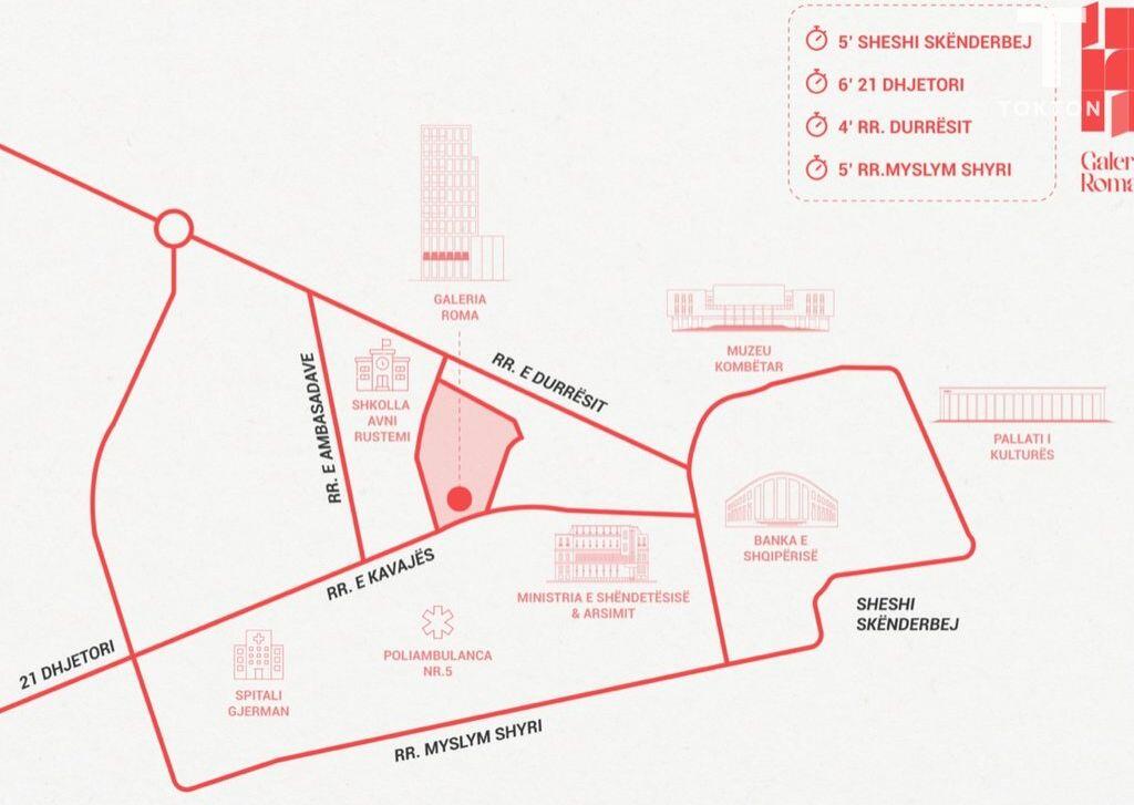 QERA, APARTAMENT 1+1, GALERIA ROMA, RRUGA E KAVAJËS, TIRANË