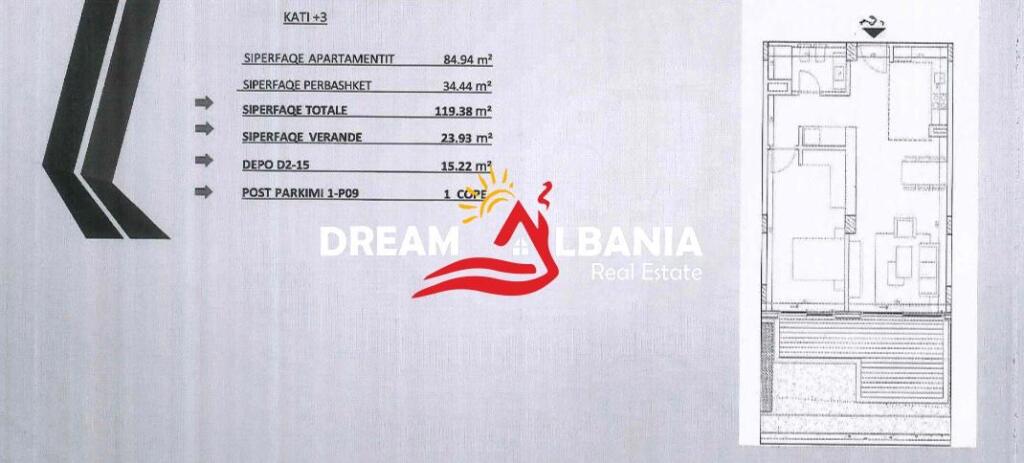 SHITET Apartament 1+1+Verand+Parkim ne Green Coast, Palase, Himare (ID 41111507)