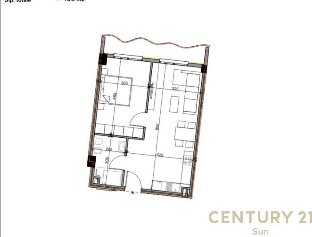 OKAZION! Apartament per shitje 1+1 Te Aluna Paskuqan! 77,600 €