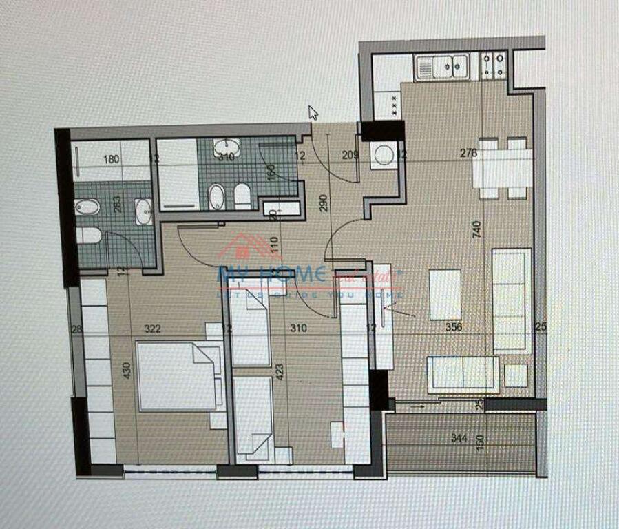 Apartament 2+1 ne Shitje Univers City Tirane