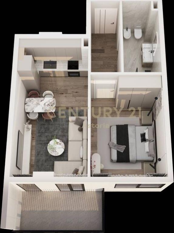 Shesim apartament 1+1 në rezidencën Phoenix – Yzberish