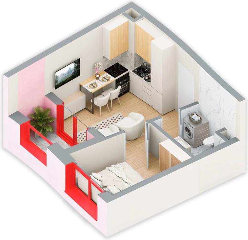 Apartment 1+1 for sale at Ballada residence!