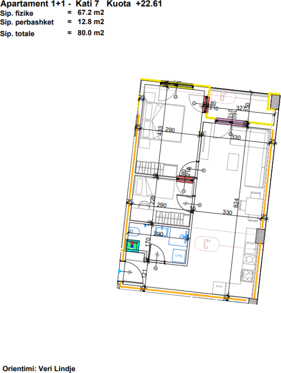 Apartament 2+1 ne Shitje ne Paskuqan Tirane