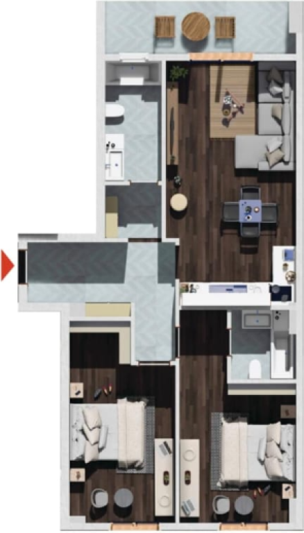 Shitet Apartament 2+1+2 ne Kamez