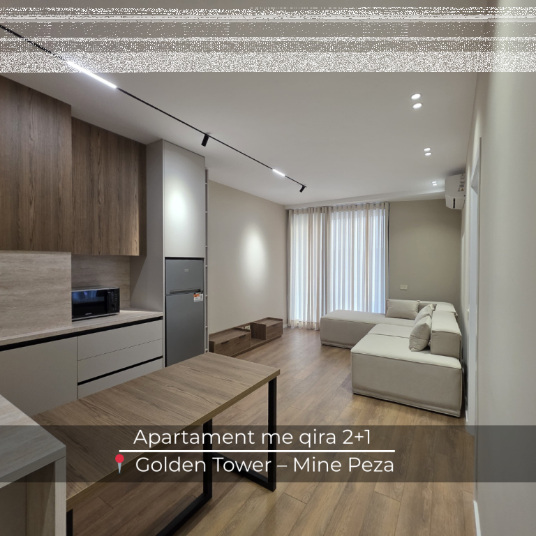 Apartament me qira 2+1 📍 Golden Tower – Rr. Mine Peza
