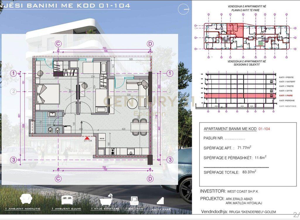 Apartament 2+1 Per Shitje në Rezidencën West Coast – Vetëm 300m nga Deti 112,550 €