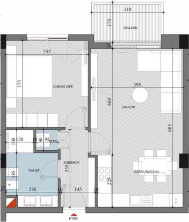 ✨Vendesi Super Appartamento 1+1+Deposito | 📍Diellon Residence 2, Paskuqan