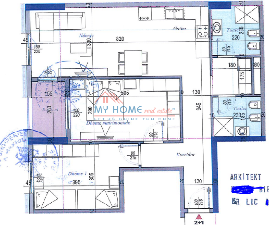 Apartment 2+1 for Sale Former Customs Tirana