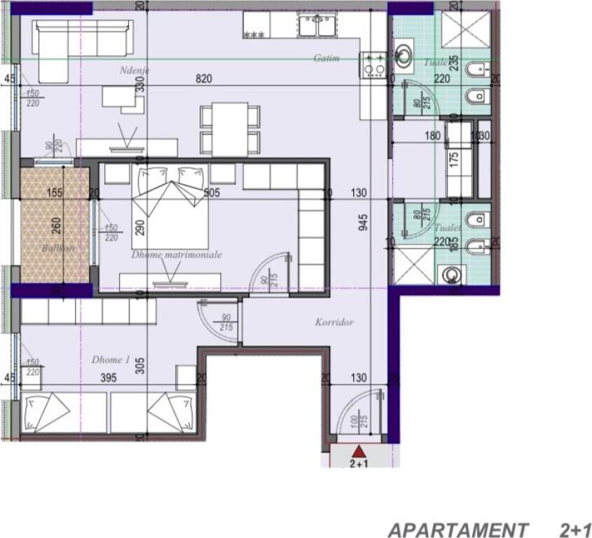 💥Opportunity 1200€/m2 | ✨Selling Apartment 2+1+2 | 📍Former Customs, Tirana Entry 3