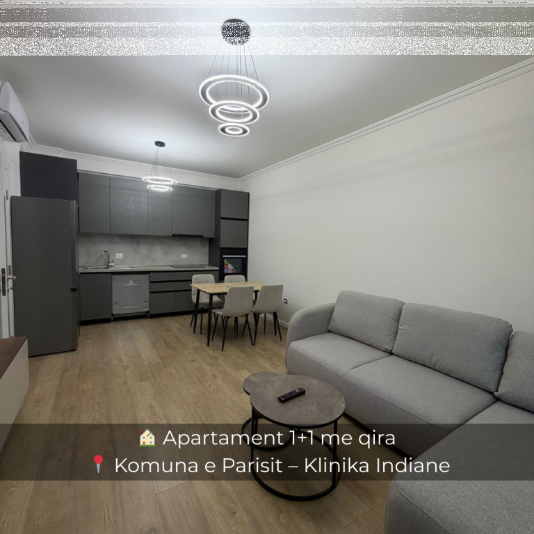Apartament 1+1 me qira – Komuna e Parisit (Klinika Indiane)
