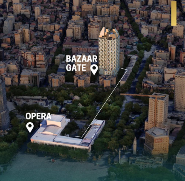 🏢 Shitet Apartament 1+1 – Bazaar Gate, Qendër Tiranë