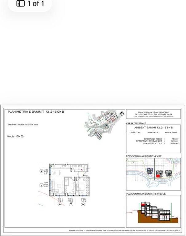 Shitet apartamenti 2+1 tek Rezidenca Kodra e Diellit 2 155.000 €