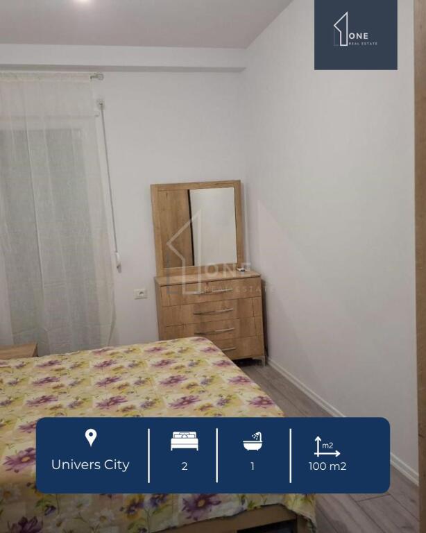 Univers city , 2+1+verande me qera