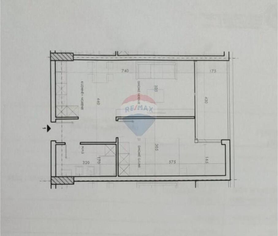 Shitet apartament 1+1 ne Astir