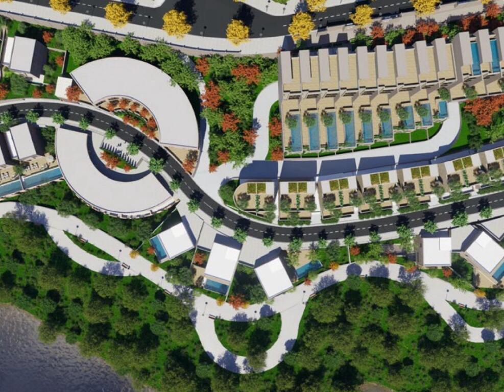 Triplex (me pishine) ne shitje tek Swan Lake Residence, Buze Liqenit te Farkes ID D8143A5