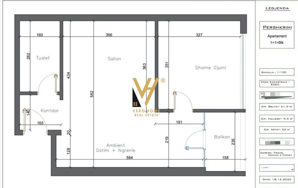 FOR SALE APARTMENT 1+1+BLK KIKA 1 COMPLEX PARISIT MUNICIPALITY 180,000 EURO
