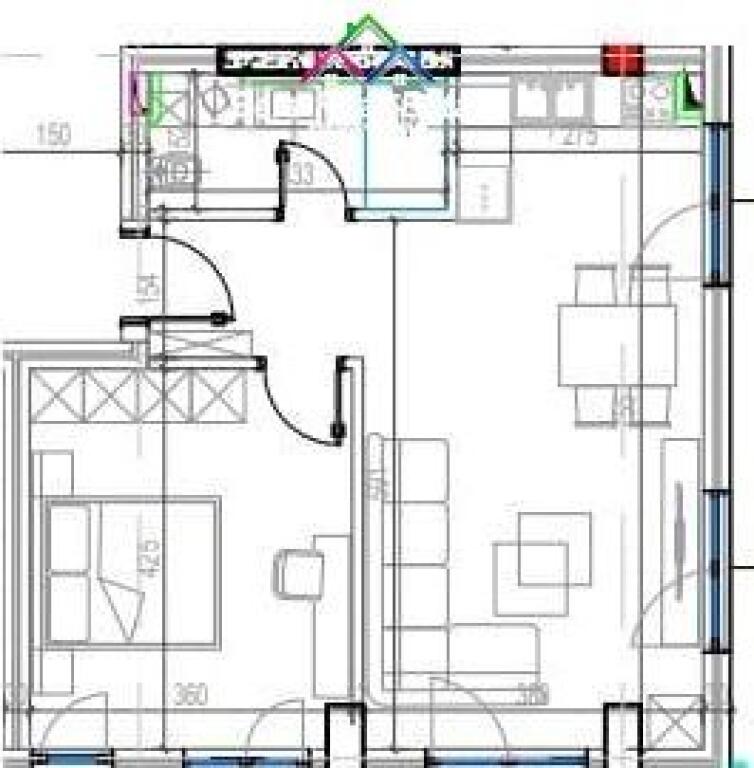 Apartament Ne Shitje 1+1 Tek Rezidenca Kodra e Diellit 2 (ID B110526) Tirane