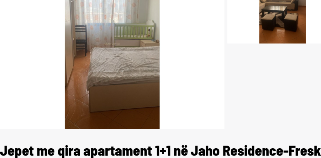 Apartment 1+1 for rent in Jaho Residence-Fresk 400 € /Month