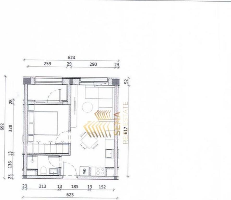 Shitet, Apartament 1+1+Blk, Ali Demi- Rezidenca Kadiu, 86.500 Euro