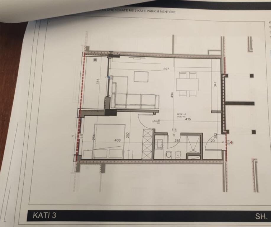 SHITET APARTAMENT 1+1 PAZARI I RI 172.000 EURO