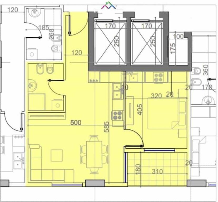 Apartament Ne Shitje 1+1 Ne Paskuqan (ID B110529) Tirane