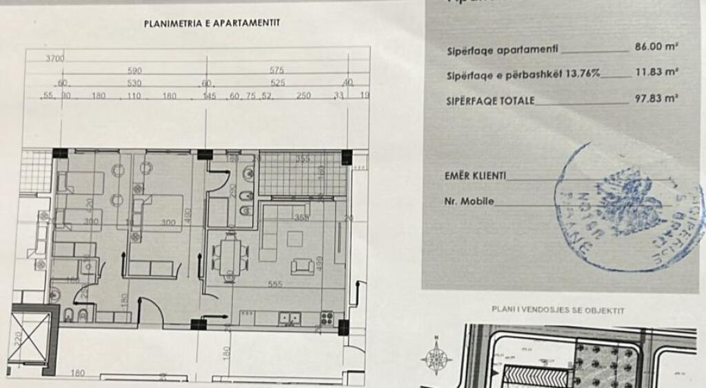 SHITET APARTAMENT 2+1 PASKUQAN 117.600 EURO